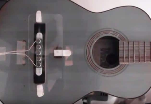 Solenoid Coil Speaker Plate mounted on a guitar